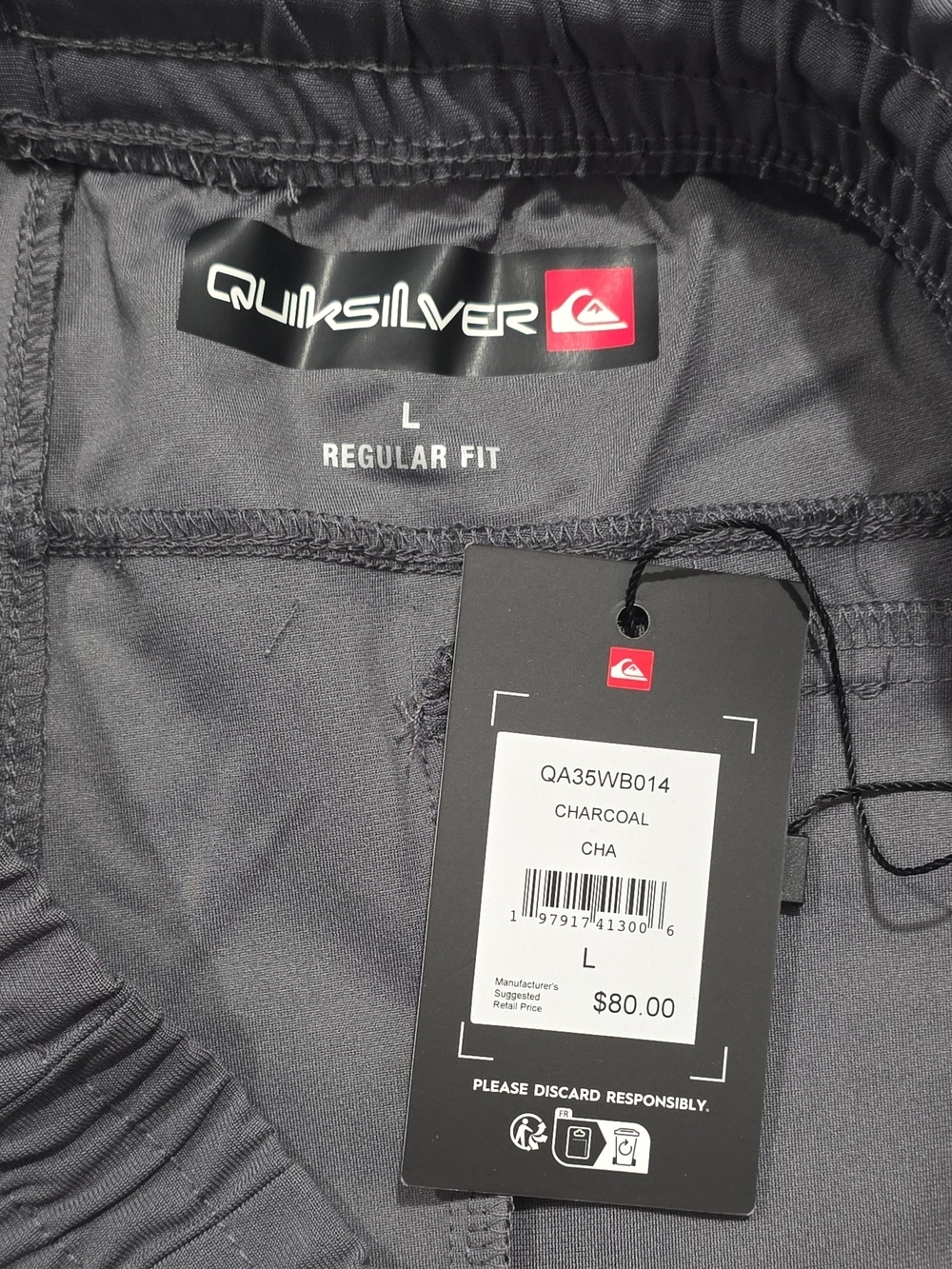 Quiksilver Charcoal Men’s Pants